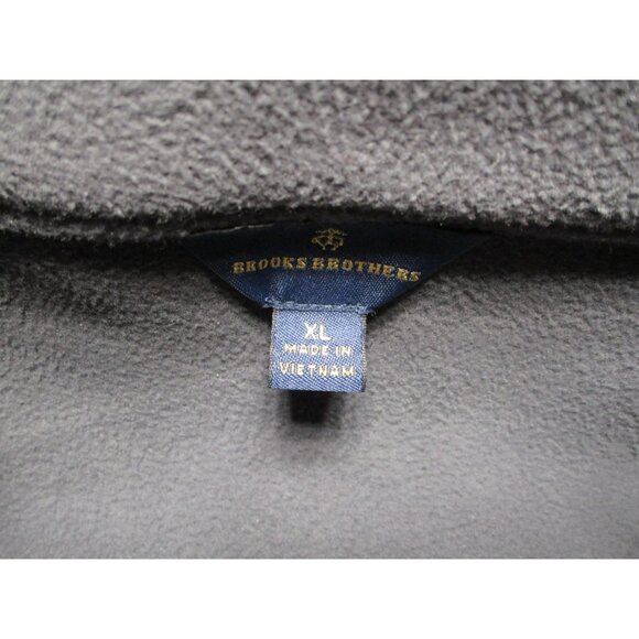 Brooks Brothers Men's Size - XL Gray 1/4 Zip Long Sleeve Fleece Sweater - Picture 3 of 6
